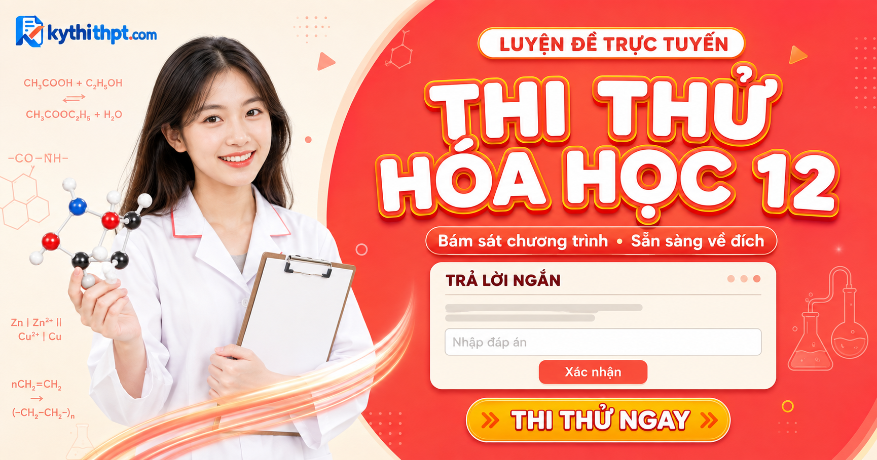 Thi thử giữa kỳ 2 Hóa 12