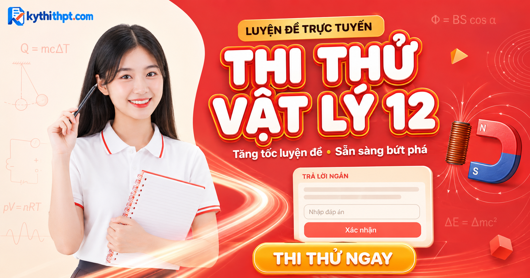 Thi thử giữa kỳ 2 Vật lý 12